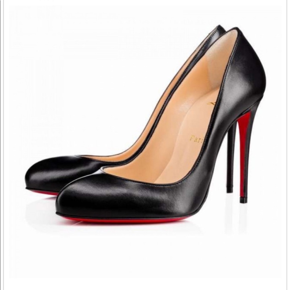 Christian Louboutin Breche 100mm Black Leather